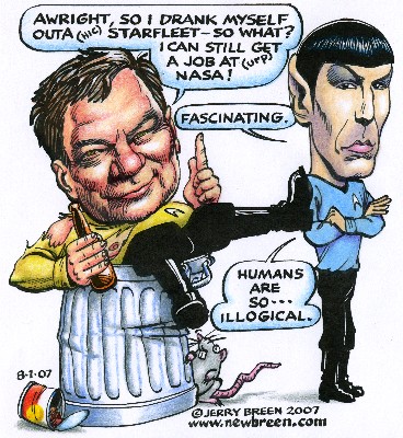 Star Trek Shatner cartoon Baltimore Spock cartoon Baltimore