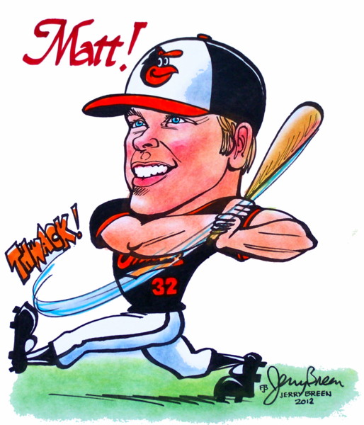 Matt Wieters cartoon baseball cartoon Matt Wieters caricature