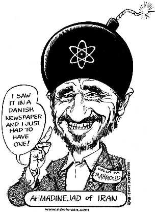 Iran cartoon Ahmadinejad cartoon caricature