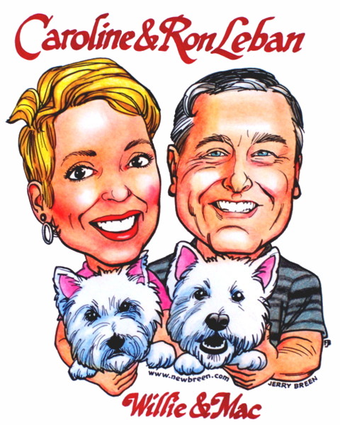 gift caricature from photo dog caricatures pet caricatures