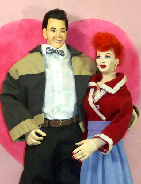 Lucy and Ricky Ricardo dolls handmade in America by Alesia