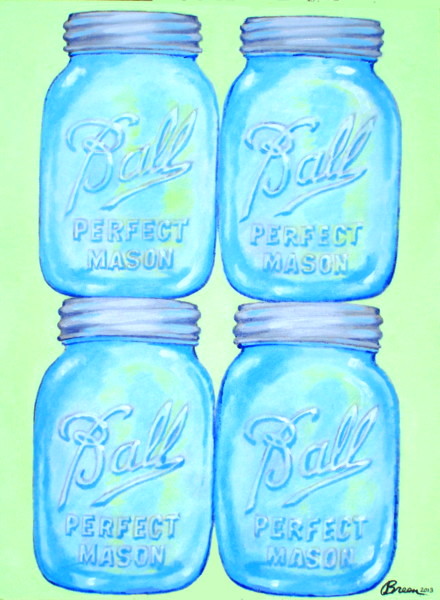 popart painting pop art painting still life painting ball jar painting breen painting