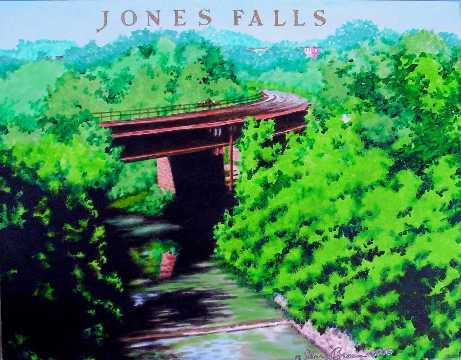 Jones Falls painting by Jerry Breen
