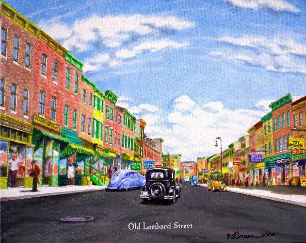 Old Lombard Street painting